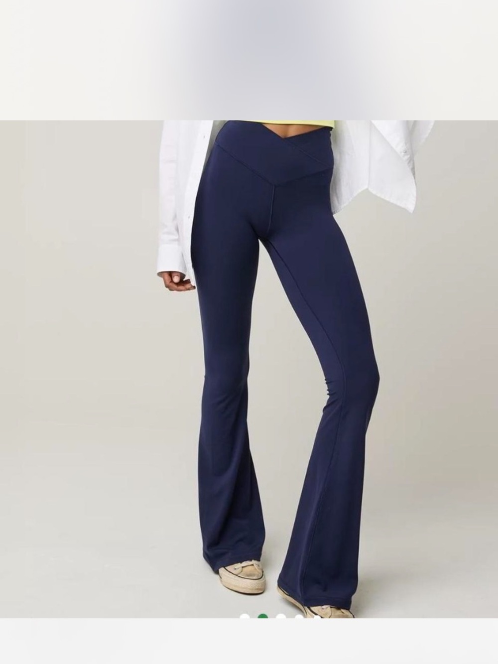 Offline cross over flare navy leggings